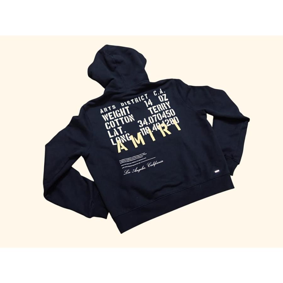 AMIRI アミリ ロゴ プルパーカ フーディ ブラック UK40 SR3GU0014SMRSTHO 中古B 【送料無料】 A-9020【質屋出品】 AMIRI（アミリ） ロゴ プルパーカ フーディ ブラック UK40