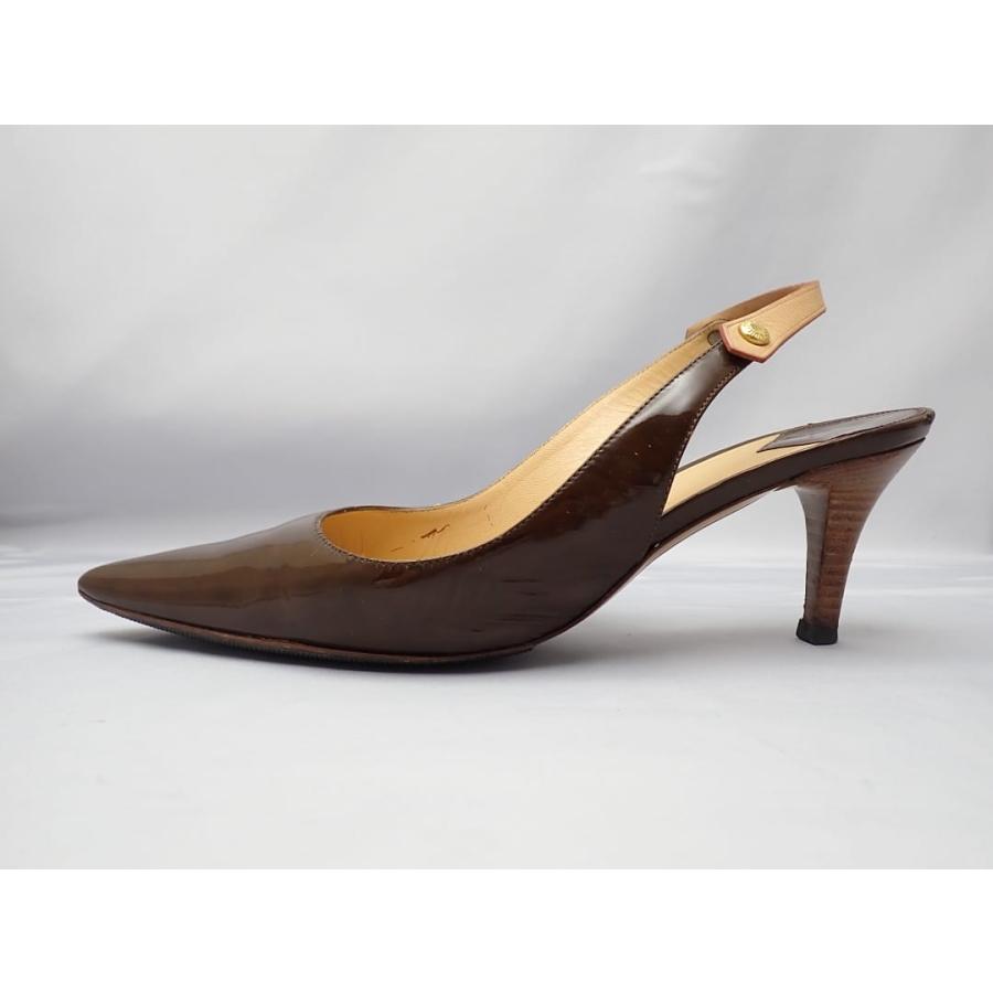 LOUIS VUITTON（ルイ・ヴィトン） エナメル パンプス 37.5 ブラウン