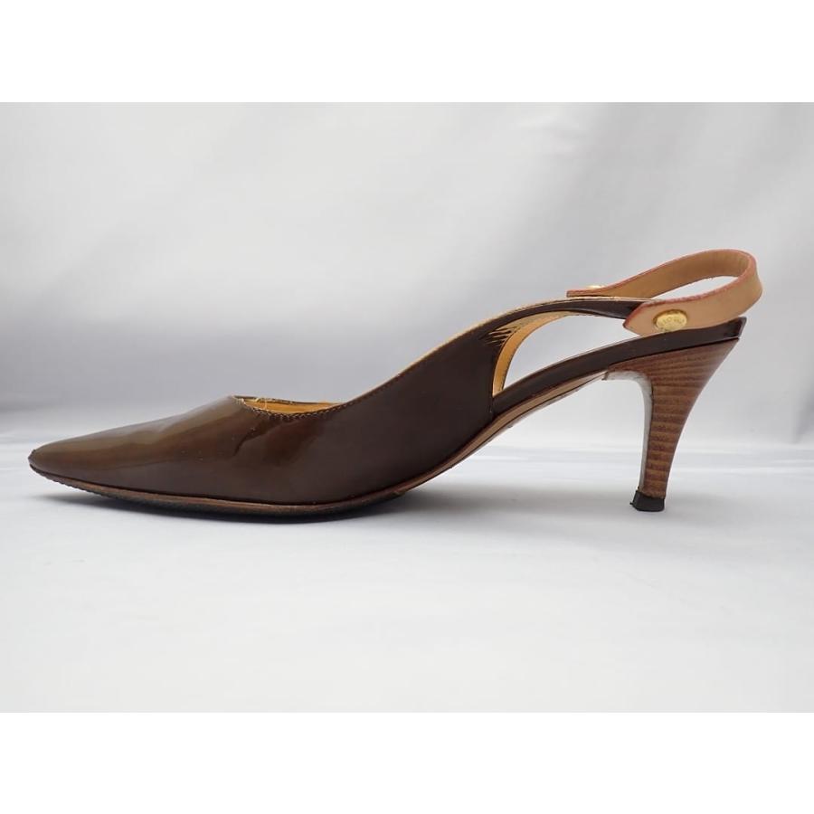 LOUIS VUITTON（ルイ・ヴィトン） エナメル パンプス 37.5 ブラウン