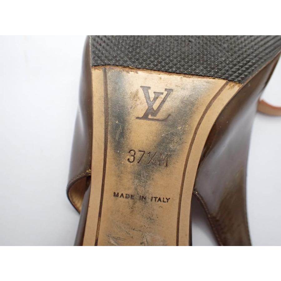 LOUIS VUITTON（ルイ・ヴィトン） エナメル パンプス 37.5 ブラウン