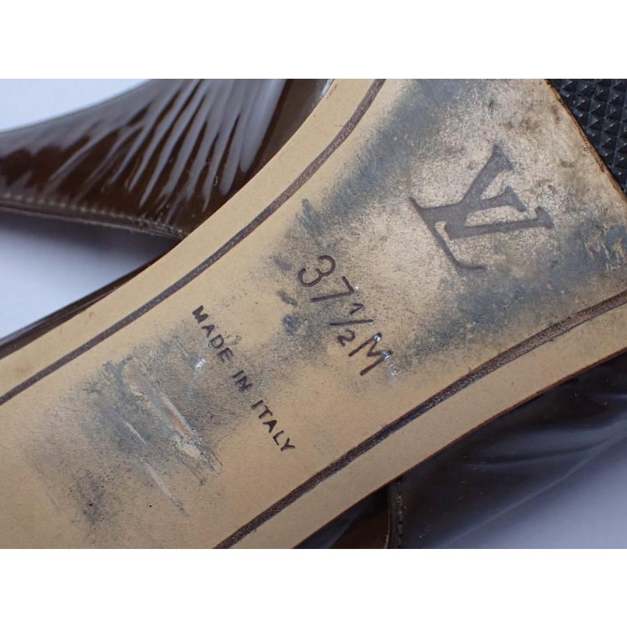 LOUIS VUITTON（ルイ・ヴィトン） エナメル パンプス 37.5 ブラウン