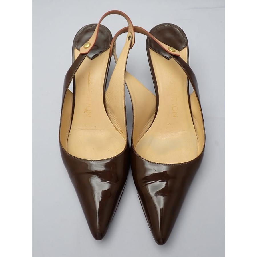 LOUIS VUITTON（ルイ・ヴィトン） エナメル パンプス 37.5 ブラウン