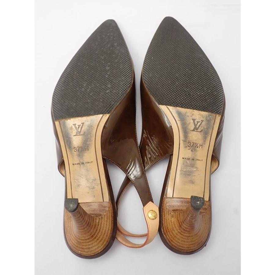 LOUIS VUITTON（ルイ・ヴィトン） エナメル パンプス 37.5 ブラウン