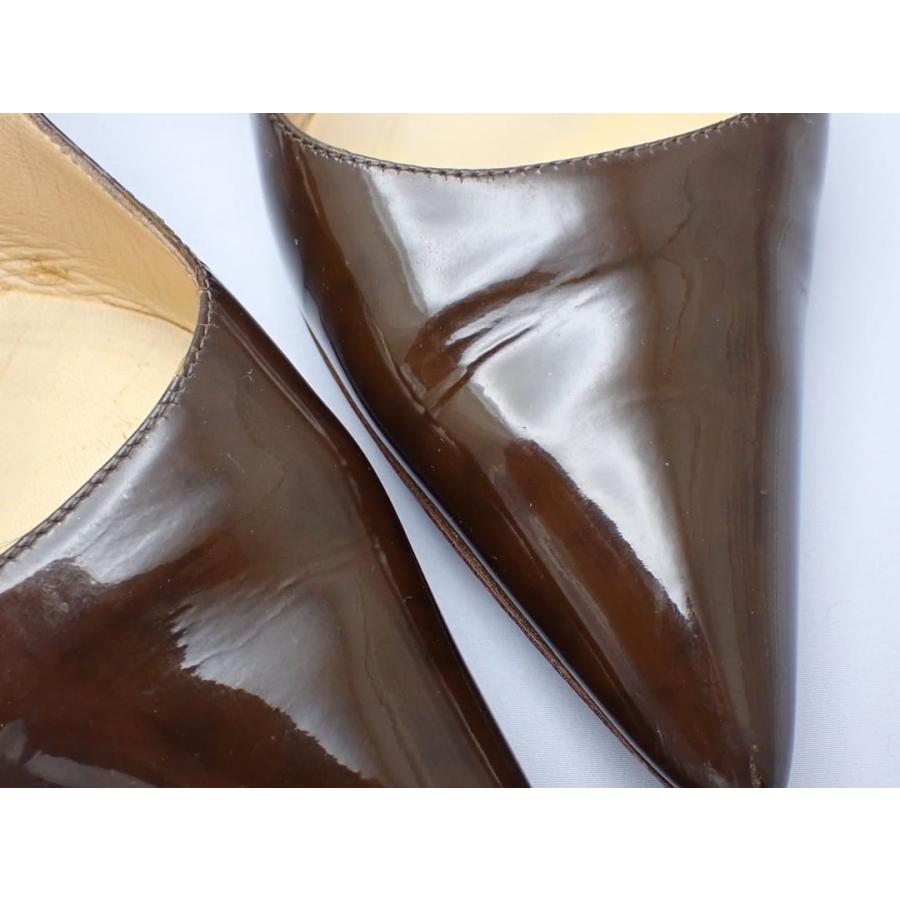 LOUIS VUITTON（ルイ・ヴィトン） エナメル パンプス 37.5 ブラウン
