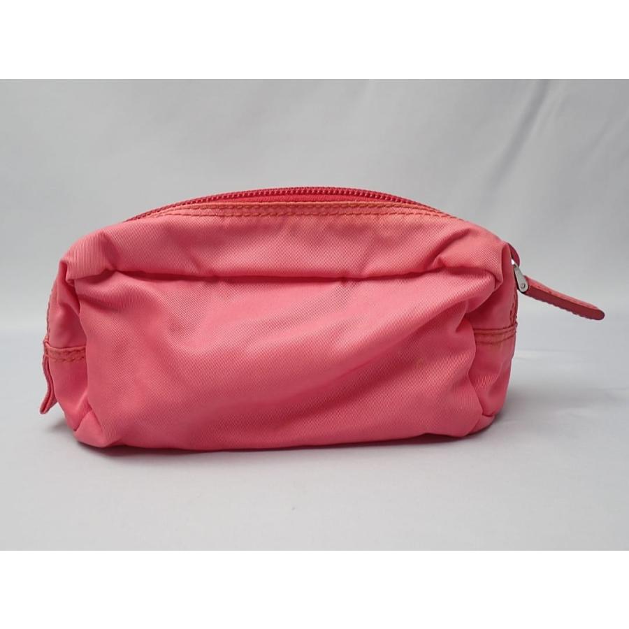 PRADA（プラダ） ミニ ナイロン コスメポーチ ピンク 中古B 【送料無料