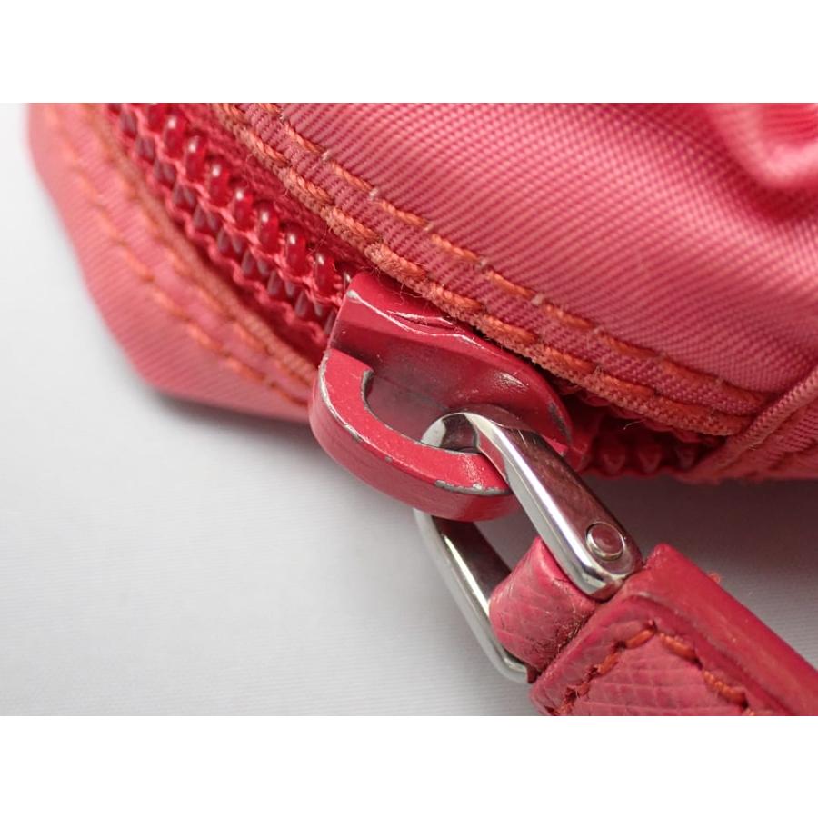 PRADA（プラダ） ミニ ナイロン コスメポーチ ピンク 中古B 【送料無料