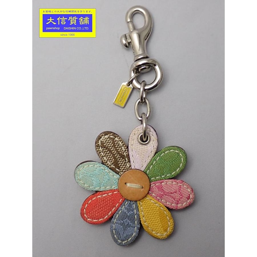 COACH（コーチ） キーホルダー バッグチャーム フラワー 中古B+ 【送料