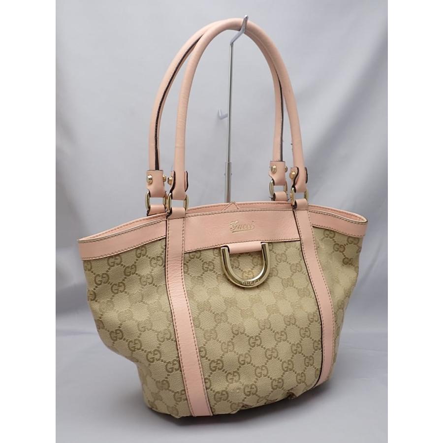 GUCCI（グッチ） ハンドバッグ GGキャンバス 211983 ベージュ ピンク 