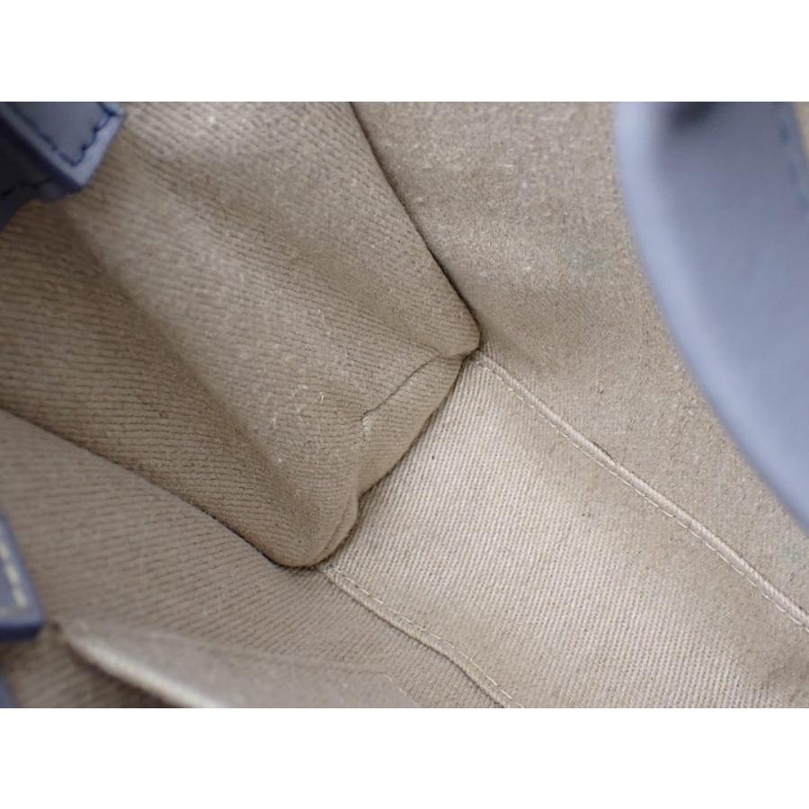 CHLOE クロエ スモール トートバッグ ウッディ レザー CHC23US397 ライトブルー系 中古B+ 【送料無料】 A-9133の画像