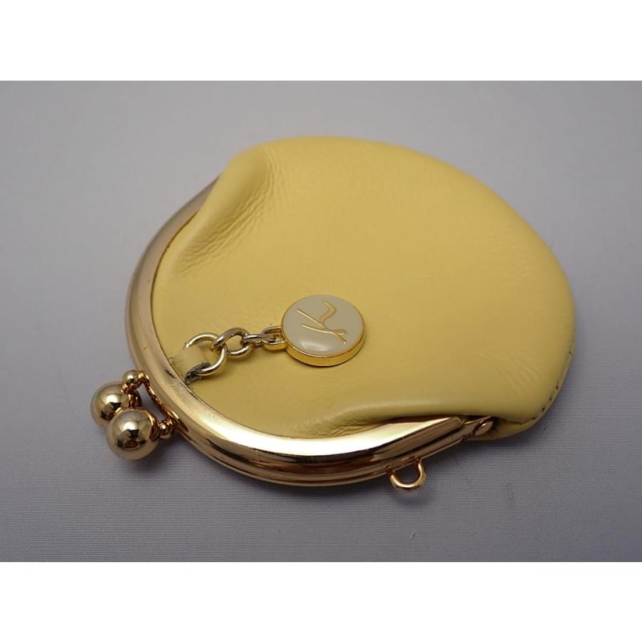 Kitamura（キタムラ） がま口 コインケース レザー イエロー 中古B 