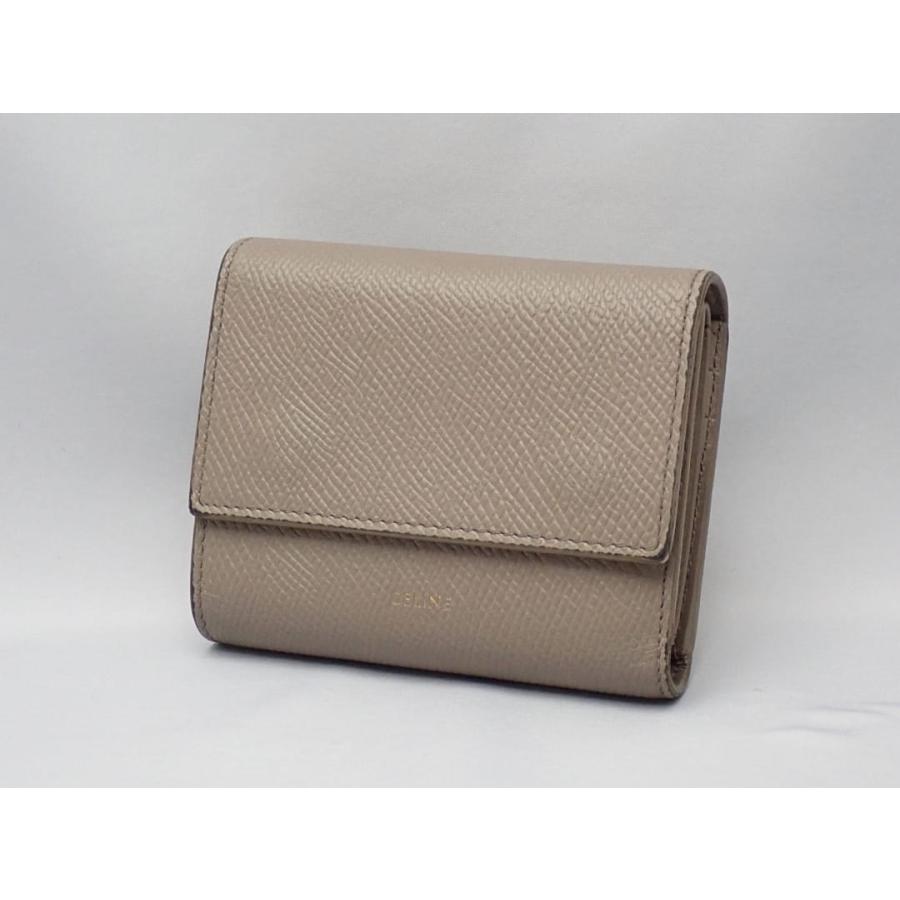 【美品】CELINE スモールトリフォールド　ブルー 極美品✨箱付きCELINE ミニ財布スモールトリフォールドブルー三つ折り