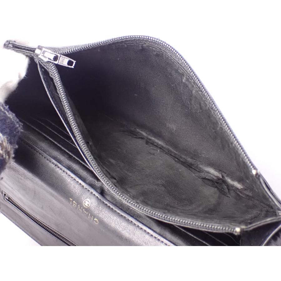 CHANEL（シャネル） 二つ折り 長財布 ブラック ラムスキン 中古B
