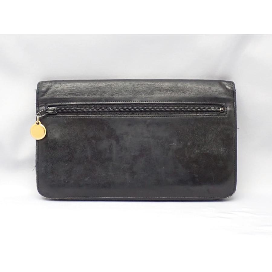 CHANEL シャネル 二つ折り 長財布 ブラック ラムスキン 中古B- 【送料無料】 A-9230【質屋出品】 CHANEL（シャネル） 二つ折り 長財布 ブラック ラムスキン 中古B