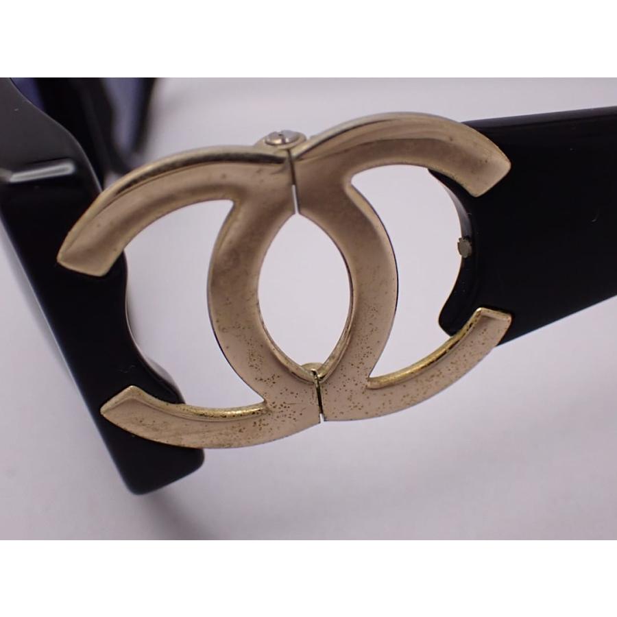 CHANEL シャネル サングラス ココマーク ゴールド金具 ブラックフレーム CHANEL（シャネル） サングラス 02461 ココマーク ブルーレンズ