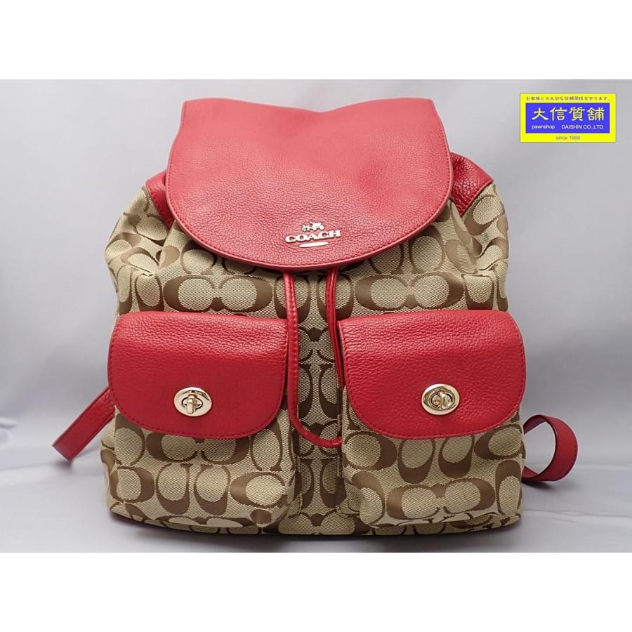 COACH（コーチ） シグネチャー リュック F37476 デイパック ブラウンx 