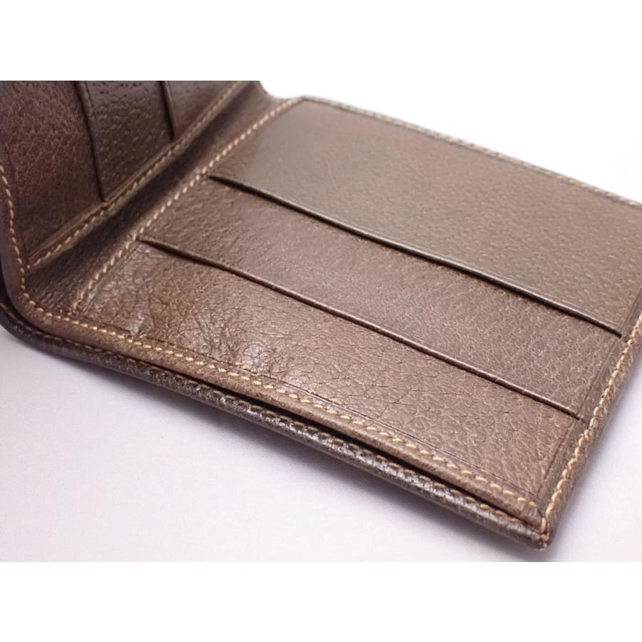 GUCCI PLUS オールドグッチ 二つ折り財布 ブラウン 中古B 【送料無料】 A-9294【質屋出品】 GUCCI（グッチ） GUCCI PLUS オールドグッチ 二つ折り財布 ブラウン