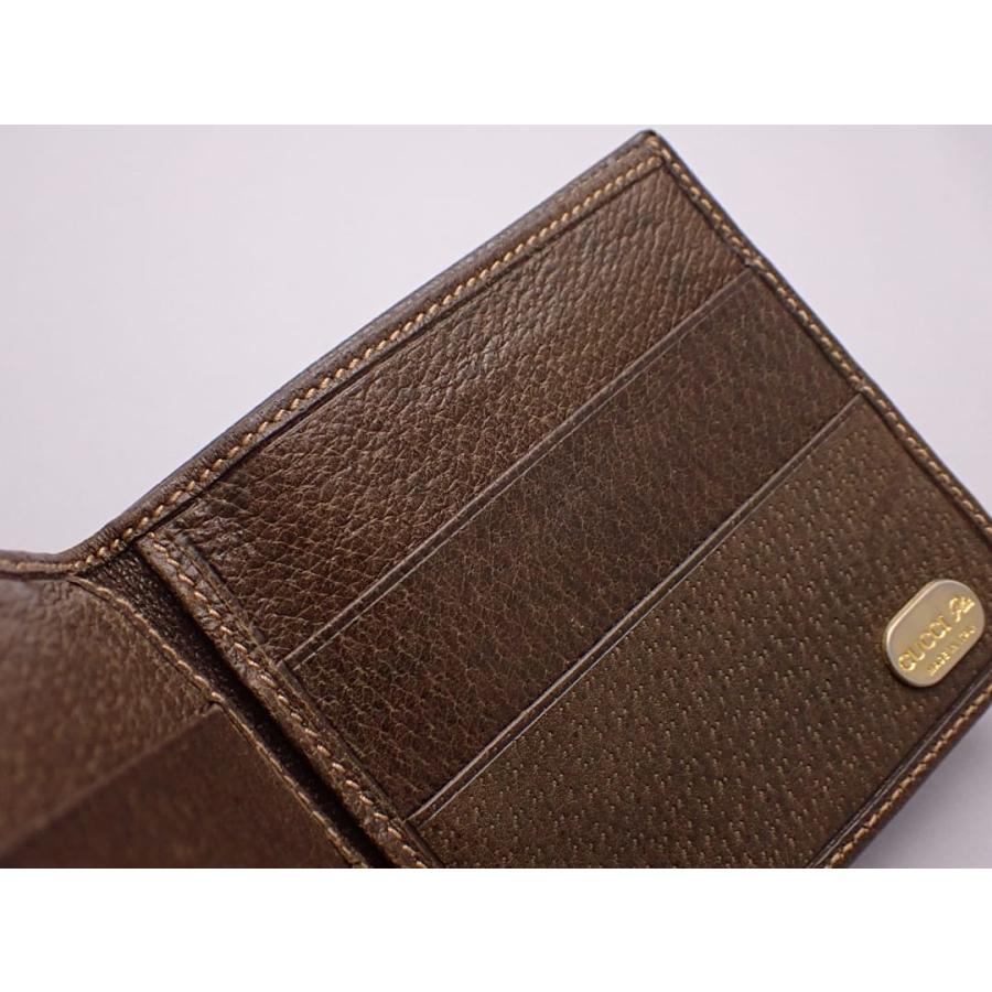 GUCCI（グッチ） GUCCI PLUS オールドグッチ 二つ折り財布 ブラウン