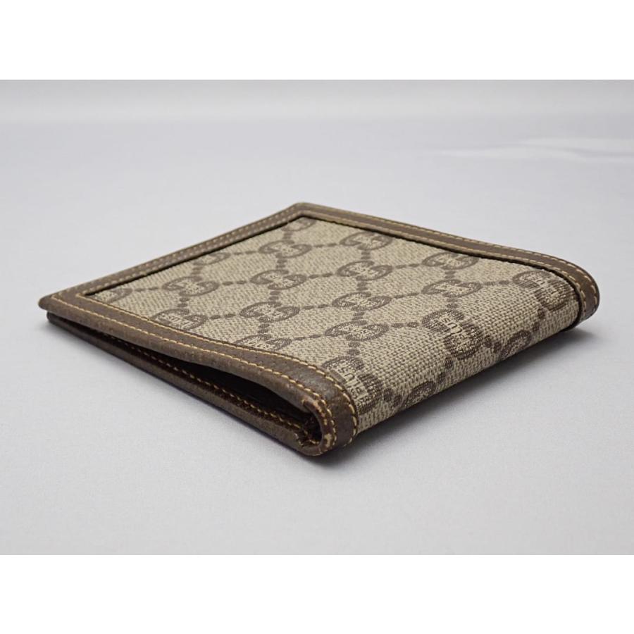 GUCCI PLUS オールドグッチ 二つ折り財布 ブラウン 中古B 【送料無料】 A-9294【質屋出品】 GUCCI（グッチ） GUCCI PLUS オールドグッチ 二つ折り財布 ブラウン