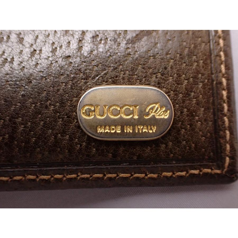 GUCCI（グッチ） GUCCI PLUS オールドグッチ 二つ折り財布 ブラウン