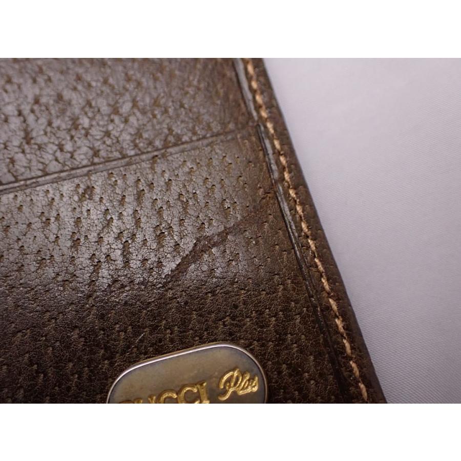 GUCCI（グッチ） GUCCI PLUS オールドグッチ 二つ折り財布 ブラウン
