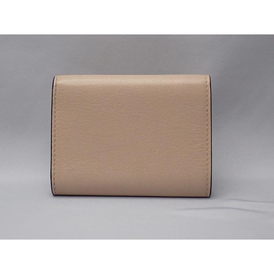 Bally（バリー） 三つ折り コンパクト 財布 レザー ベージュ 中古B+