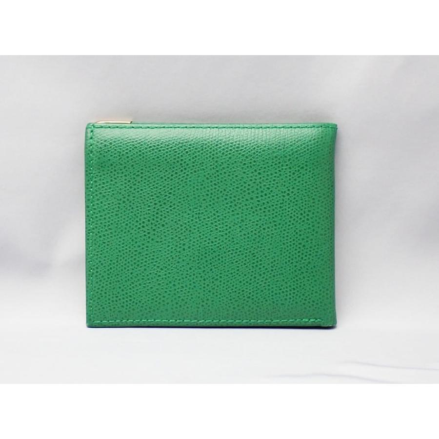 MCM（エムシーエム） 二つ折り財布 レザー グリーン 中古B+ 【送料無料
