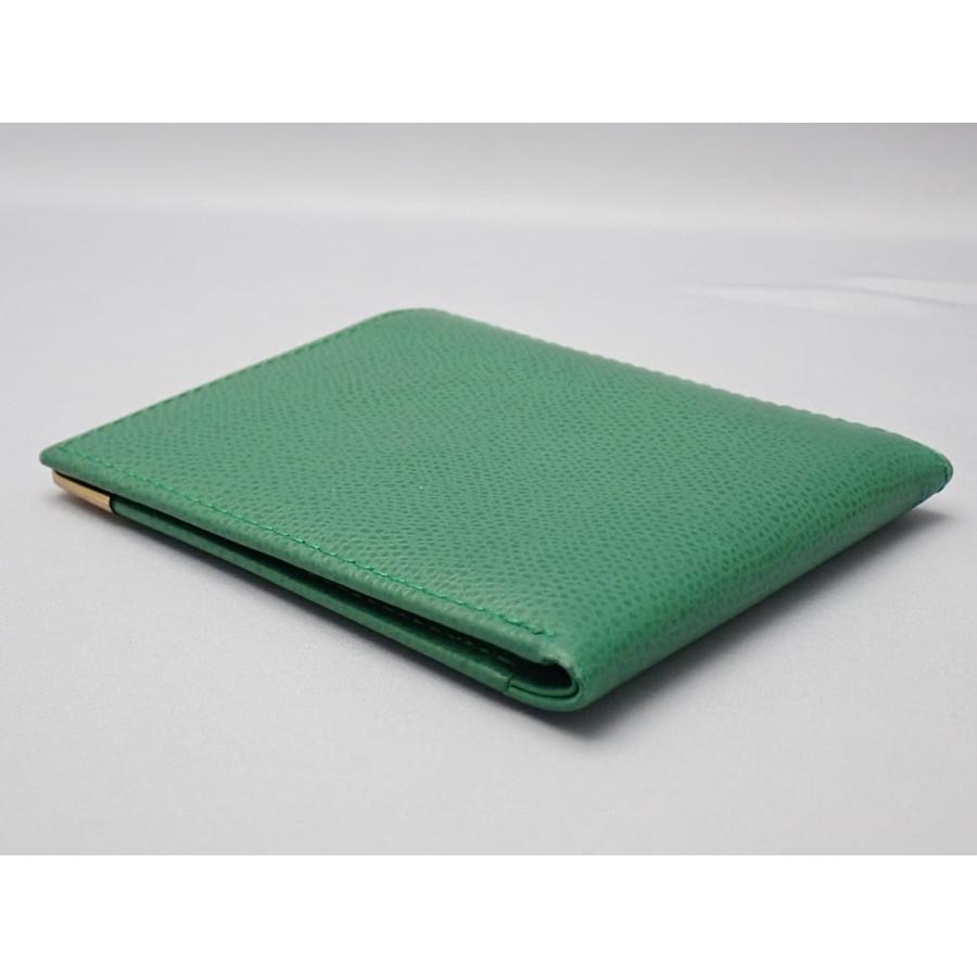 MCM（エムシーエム） 二つ折り財布 レザー グリーン 中古B+ 【送料無料