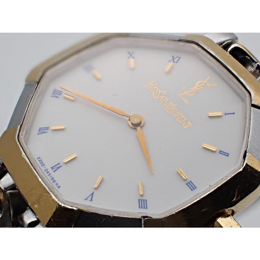 YSL レディースウォッチ コンビ クォーツ 中古B Yves Saint Laurent（イヴ・サンローラン） YSL イブサンローラン