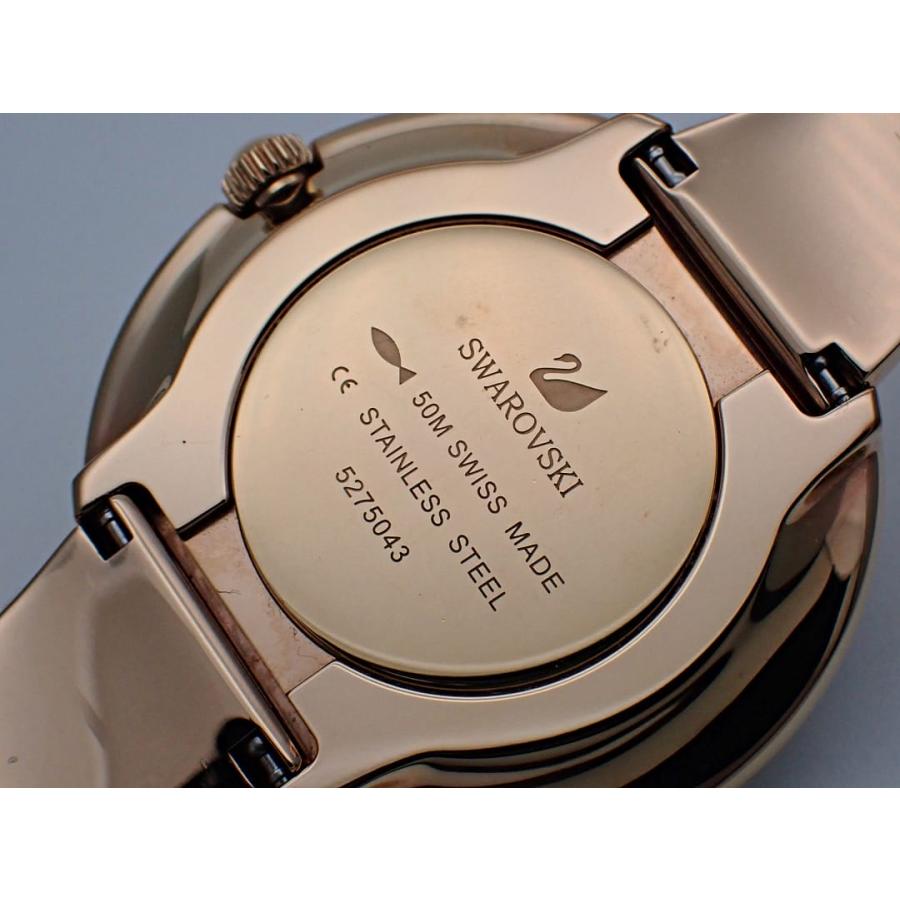 SWAROVSKI スワロフスキー レディースウォッチ 5275043 ブラッククリスタル GP ローズゴールド クォーツ 中古A 【送料無料】 B-2186【質屋出品】 SWAROVSKI（スワロフスキー） レディースウォッチ 5275043 ブラック