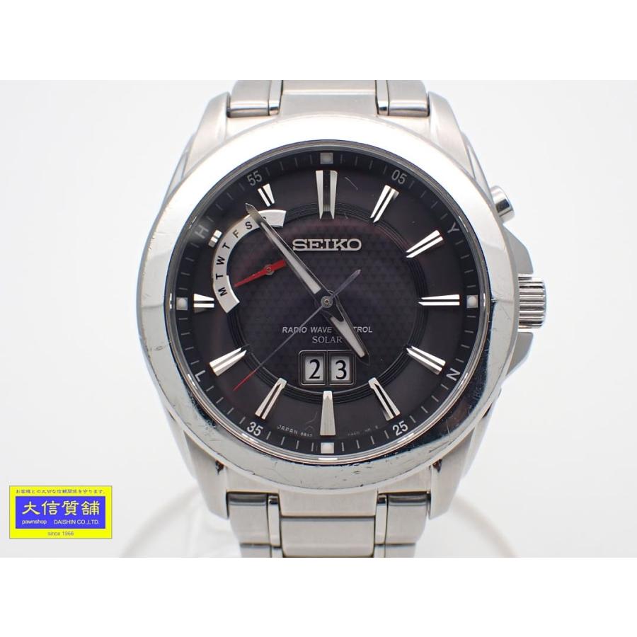 SEIKO セイコー スピリット SBTT009  メンズ ソーラー電波クォーツ グレーダイヤル 中古B 【送料無料】 B-2309【質屋出品】 SEIKO（セイコー） スピリット SBTT009 メンズ ソーラー電波クォーツ