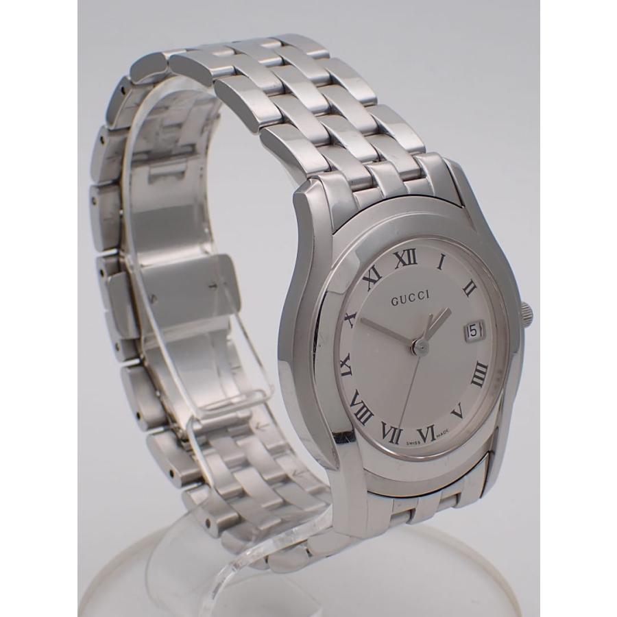 GUCCI（グッチ） メンズウォッチ 5500M SS クォーツ シルバーダイヤル