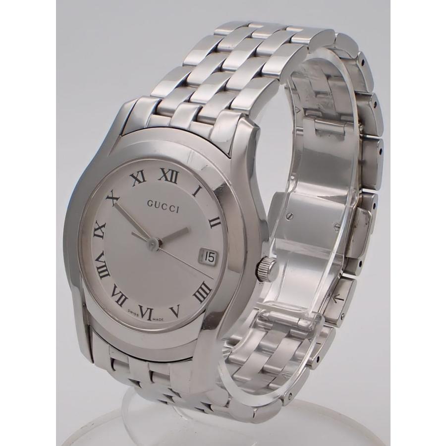 GUCCI（グッチ） メンズウォッチ 5500M SS クォーツ シルバーダイヤル