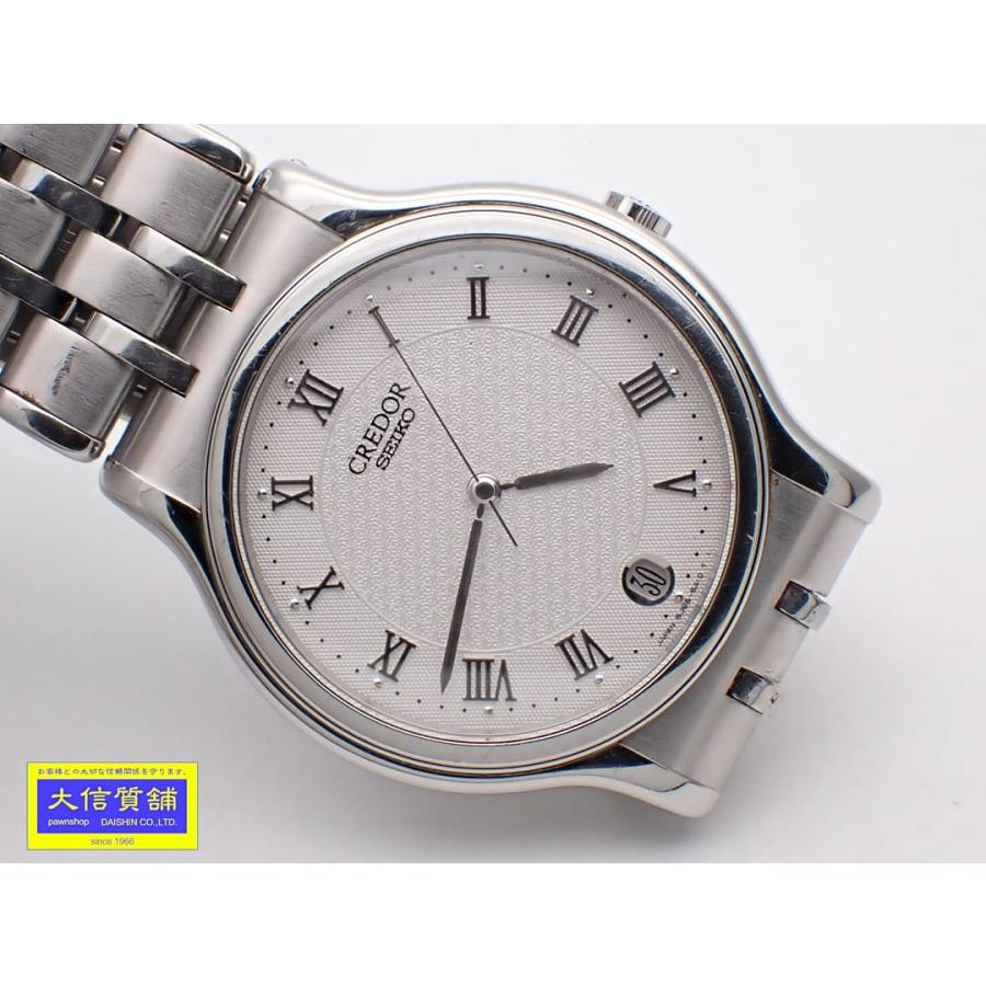 SEIKO CREDOR セイコー クレドール メンズクォーツ 8J86-6A00 SS シルバーダイヤル  電池交換済 中古B 【送料無料】 B-2412【質屋出品】 SEIKO（セイコー） SEIKO CREDOR クレドール メンズクォーツ 8J86-6A00