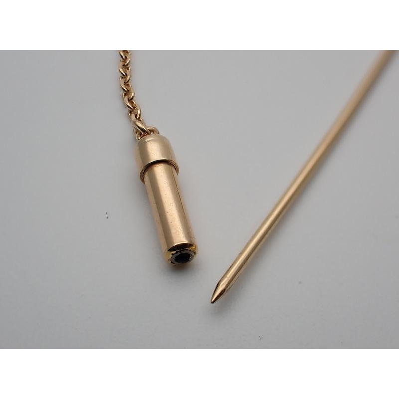 K18 イエローゴールド パール ピンブローチ 2.6g 中古A 【送料無料】 C