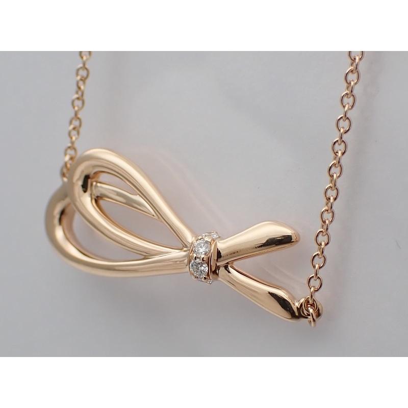 ティファニー Tiffany＆ Co. 750ゴールド 3Pダイヤモンドブレス TIFFANY&Co.（ティファニー） TIFFANY 750 ピンクゴールド ボウ ダイヤ