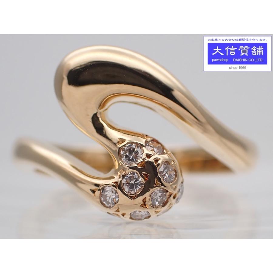POLA（ポーラ） 750 K18 イエローゴールド ダイヤ リング 0.10ct 8号 