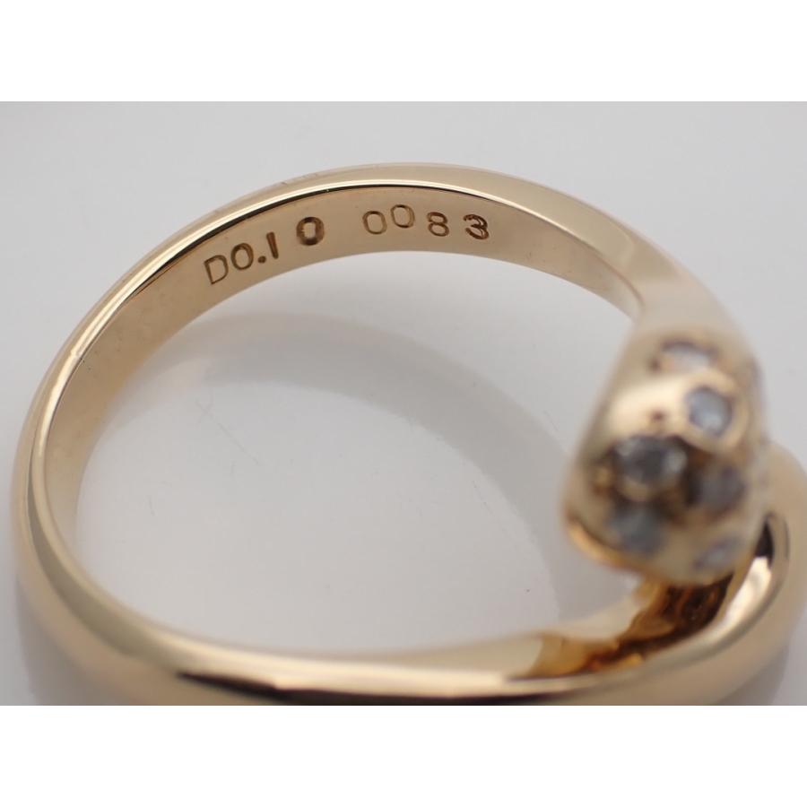 POLA（ポーラ） 750 K18 イエローゴールド ダイヤ リング 0.10ct 8号 