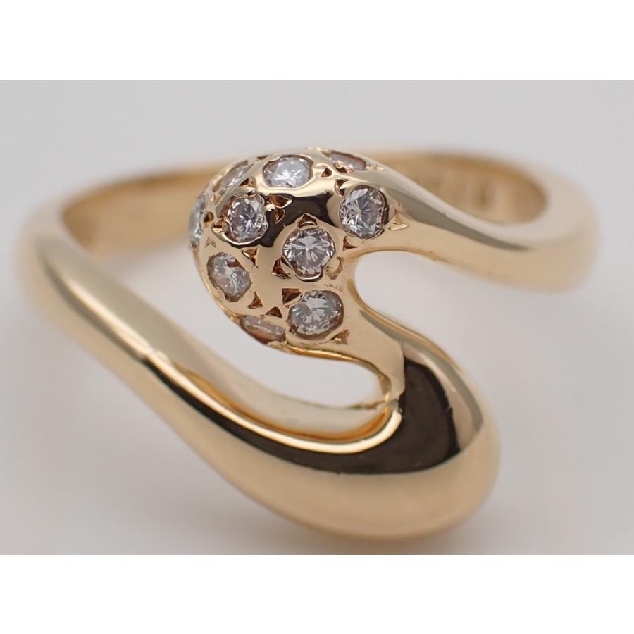 POLA（ポーラ） 750 K18 イエローゴールド ダイヤ リング 0.10ct 8号 