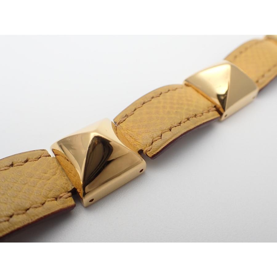 HERMES（エルメス） メドール ブレスレット イエロー ゴールド金具 □B 