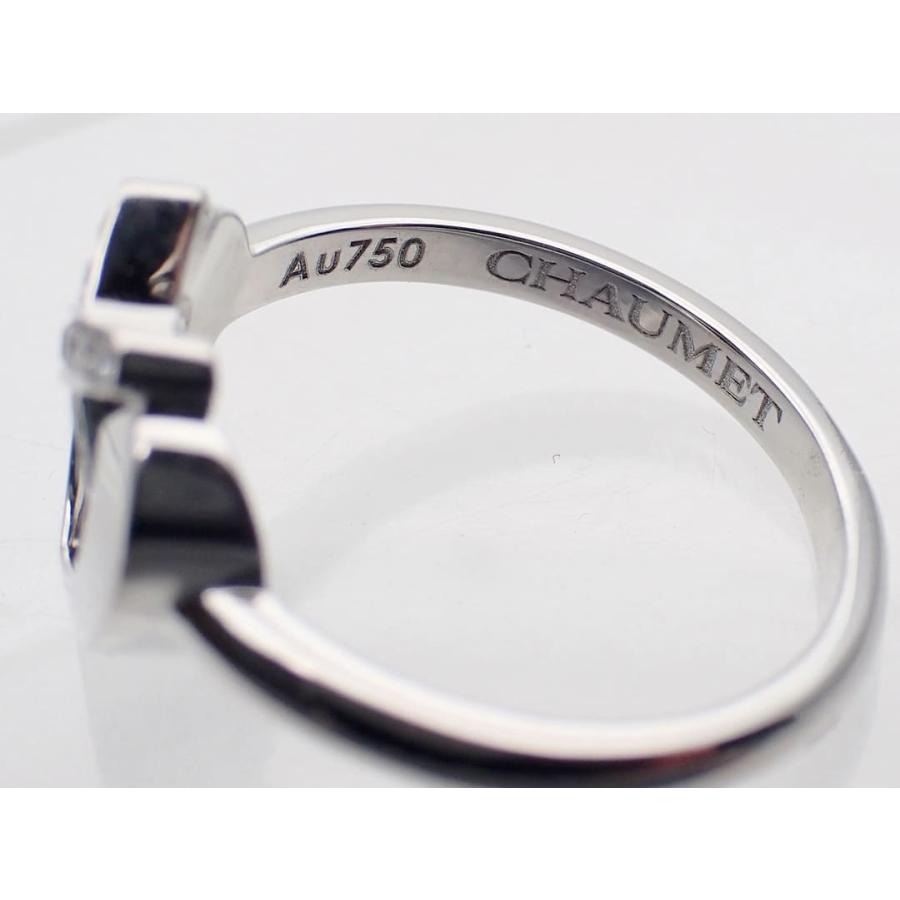 CHAUMET ショーメ 750 K18 ホワイトゴールド リアンドゥショーメ ダイヤリング ハート #51（10.5号） 3.8g 中古A 【送料無料】 C-8513の画像