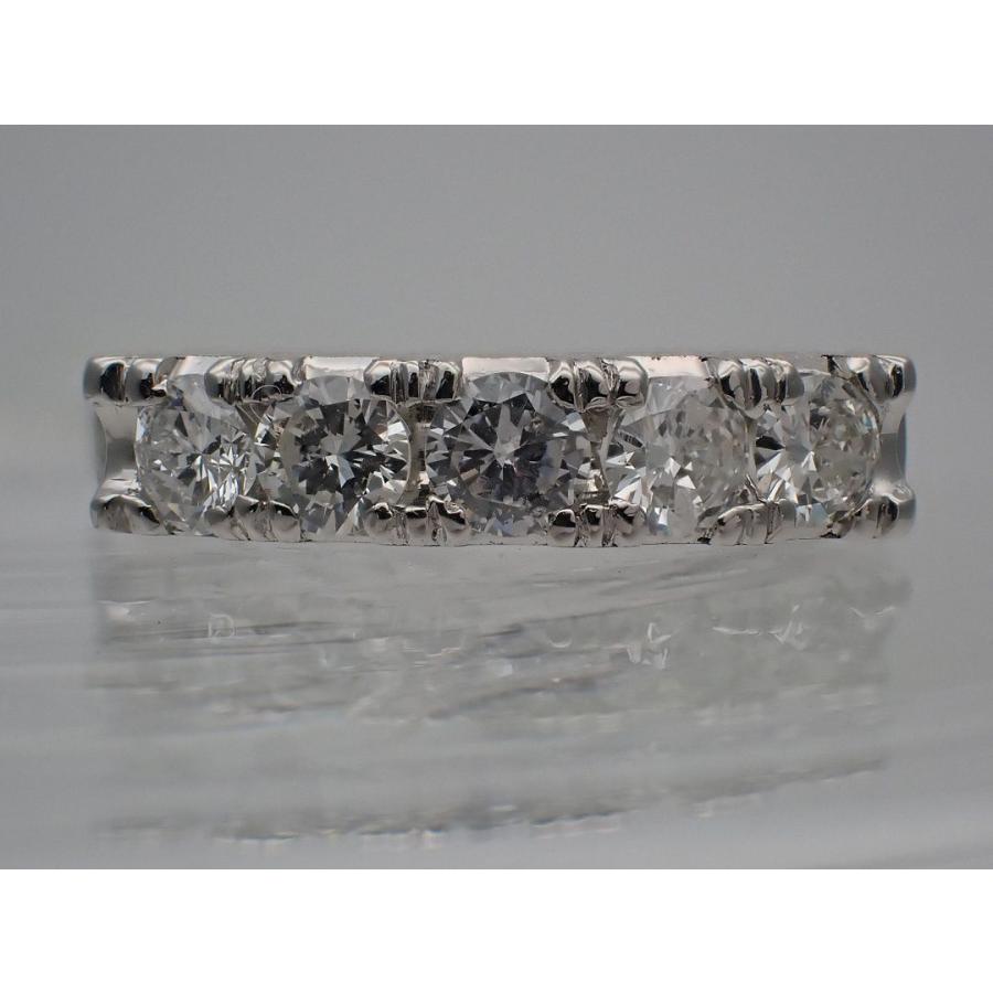 Pt900 プラチナ ダイヤ バンドリング 0.75ct 14号 5.3g 中古A+ 【送料無料】 C-8578の画像