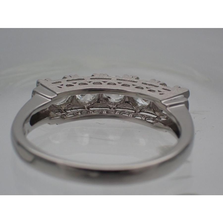 Pt900 プラチナ ダイヤ バンドリング 0.75ct 14号 5.3g 中古A+ 【送料無料】 C-8578の画像