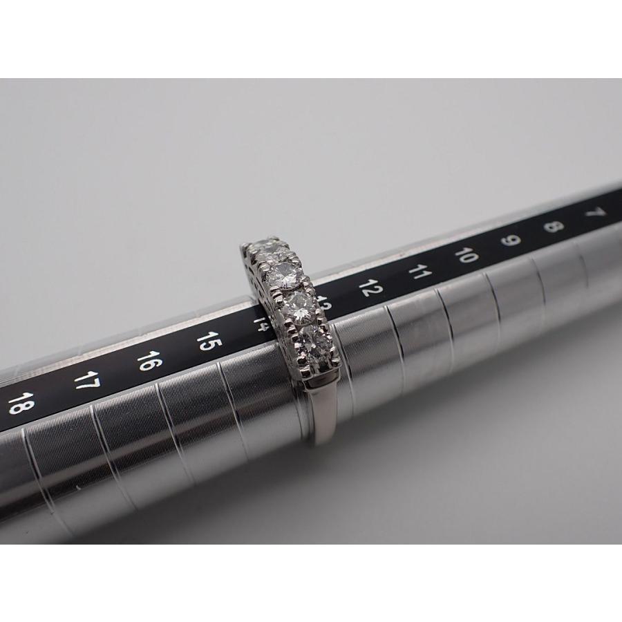Pt900 プラチナ ダイヤ バンドリング 0.75ct 14号 5.3g 中古A+ 【送料無料】 C-8578の画像