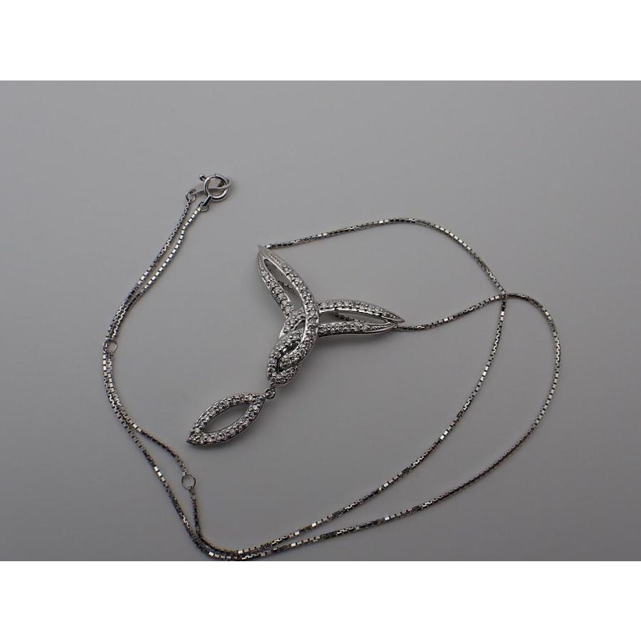非売品 正規品 K18WG ホワイトゴールド ダイヤ ペンダント ネックレス