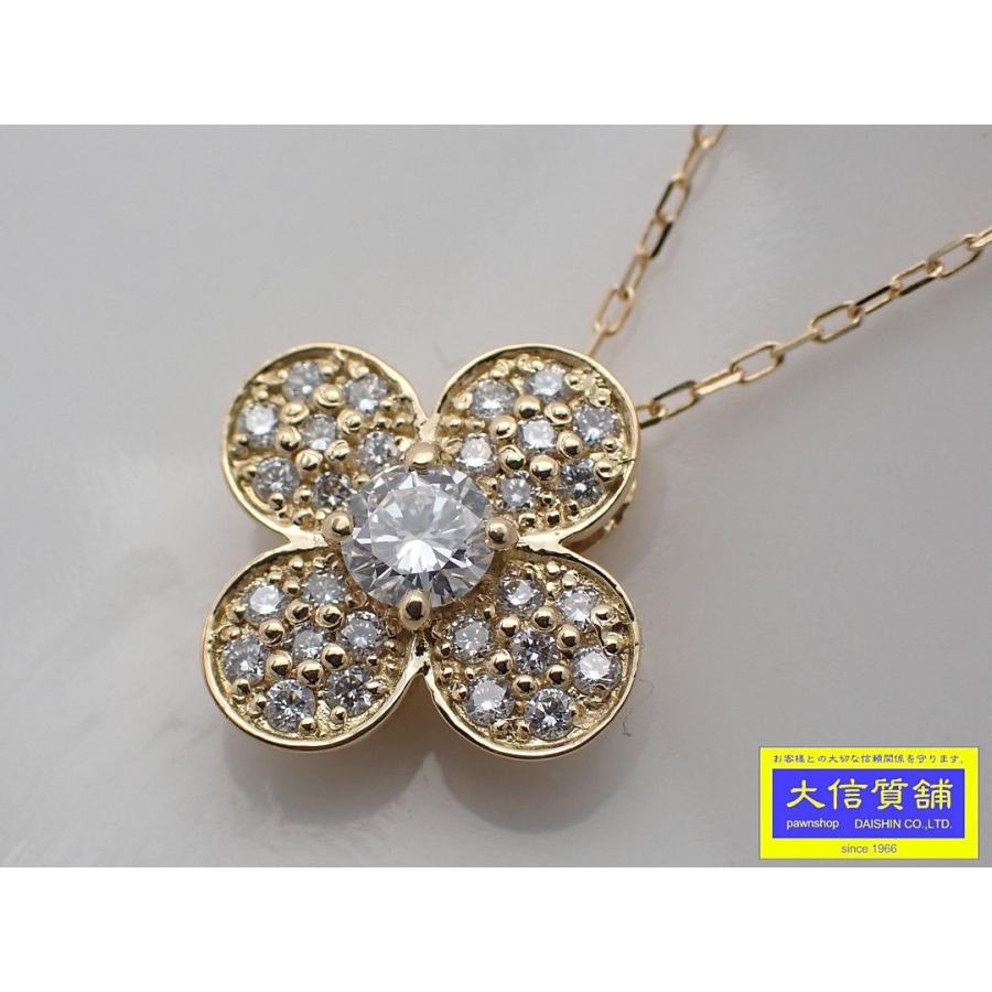 K18 イエローゴールドダイヤモンドネックレス45cm