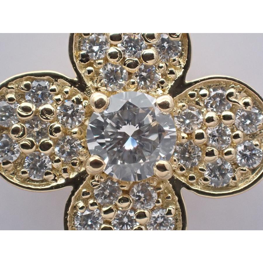 K18 イエローゴールド アズキチェーン ダイヤ ネックレス 45cm D0.186+0.22ct D SI-1 GOOD 2.4g 中古A  【送料無料】 C-8652の画像