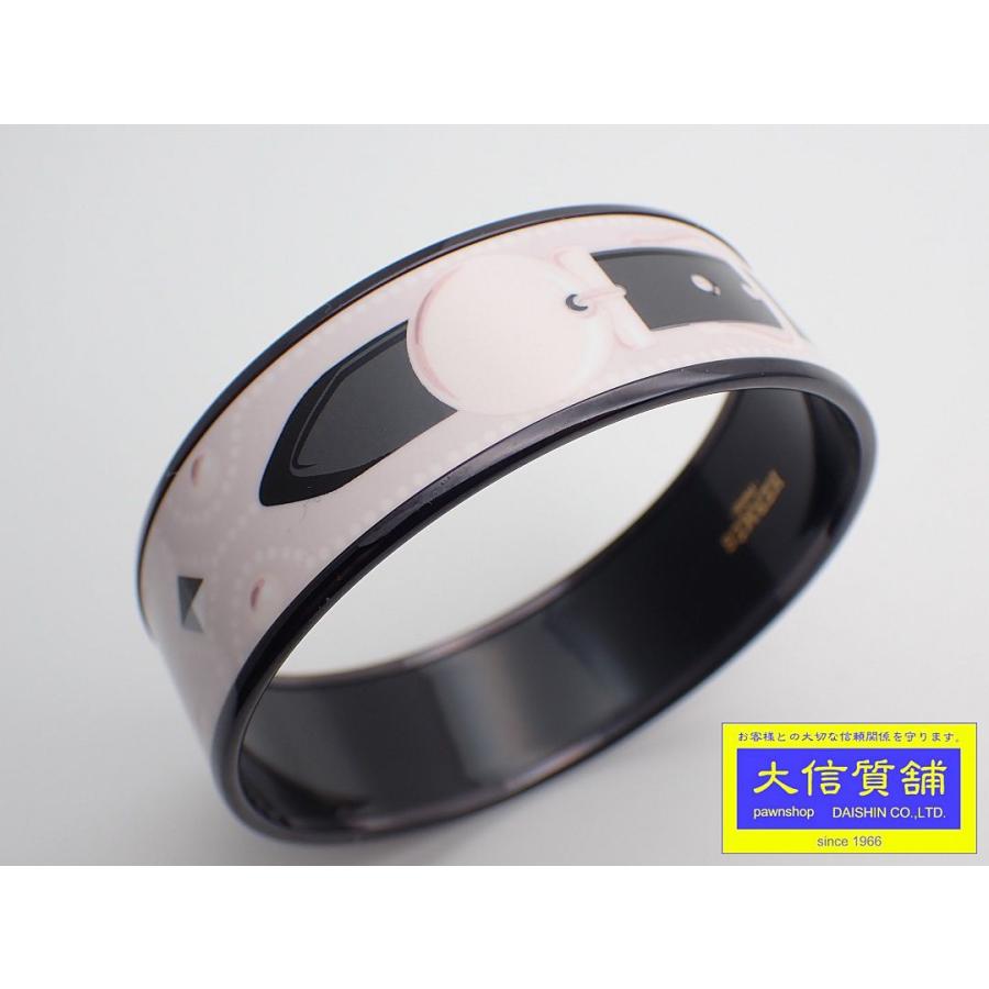 HERMES（エルメス） エナメル バングル エマイユGM ベルトモチーフ