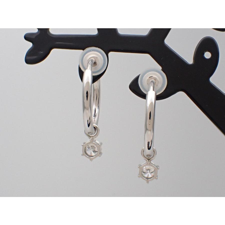 PT900 プラチナ ダイヤ リングピアス D0.52ct+0.45ct 6.9g 中古A- 【送料無料】 C-8720の画像