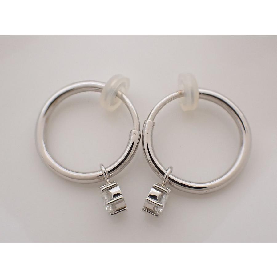 PT900 プラチナ ダイヤ リングピアス D0.52ct+0.45ct 6.9g 中古A- 【送料無料】 C-8720の画像