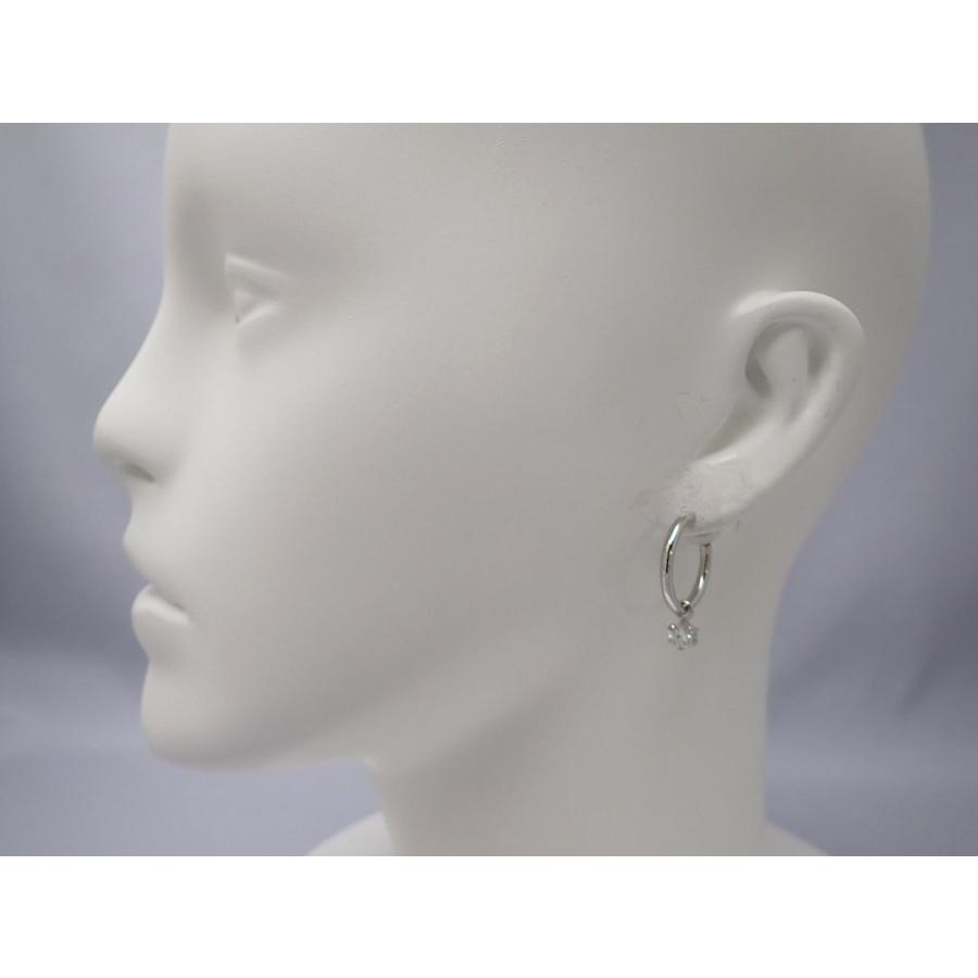 PT900 プラチナ ダイヤ リングピアス D0.52ct+0.45ct 6.9g 中古A- 【送料無料】 C-8720の画像